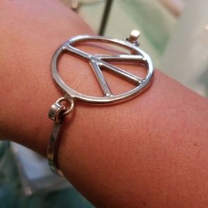 Sterling Silver peace bracelet